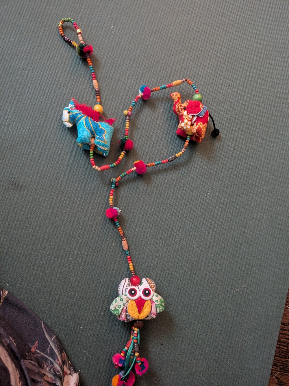 Kids Colorful Beaded Animal Wall Decor - Multicolor